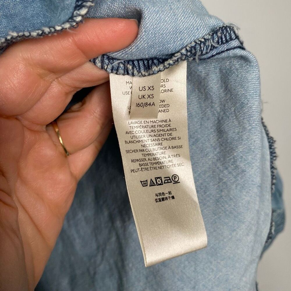Free People with Love Denim Button Down XS - Picture 9 of 9